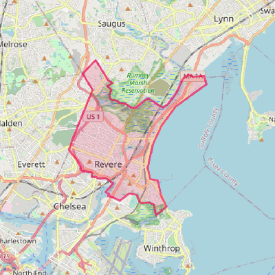 Map of Revere