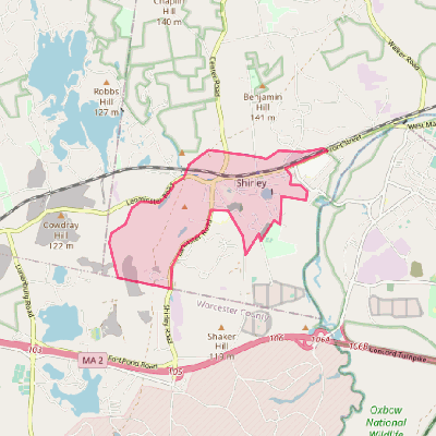 Map of Shirley