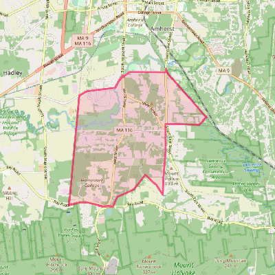 Map of South Amherst