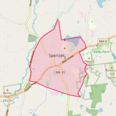 Map of Spencer