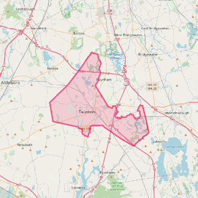 Map of Taunton