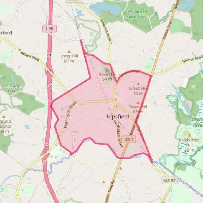 Map of Topsfield