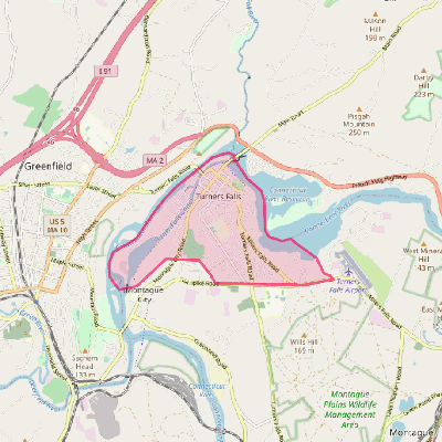 Map of Turners Falls