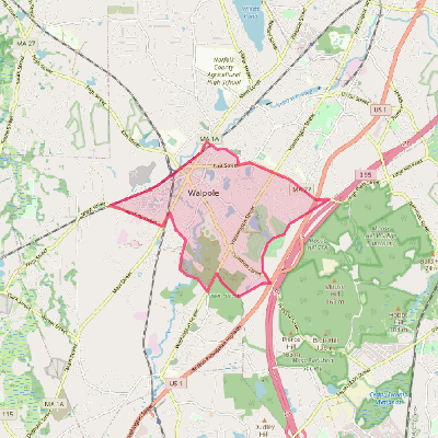 Map of Walpole