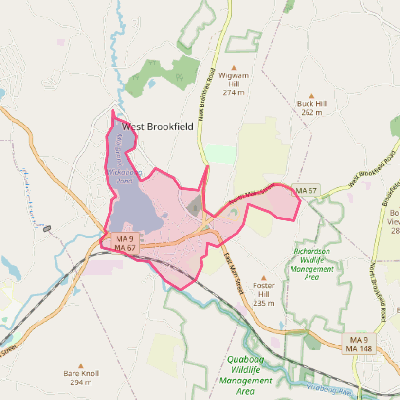 Map of West Brookfield