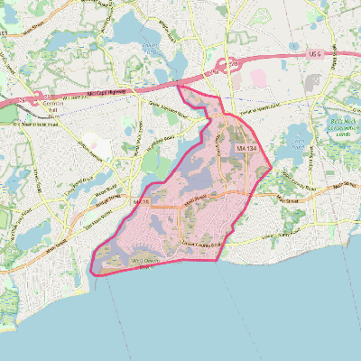 Map of West Dennis