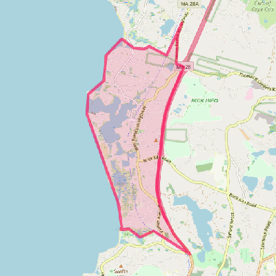 Map of West Falmouth