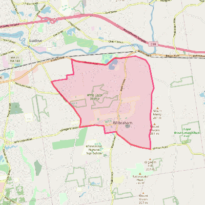 Map of Wilbraham