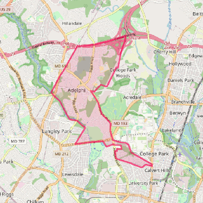 Map of Adelphi