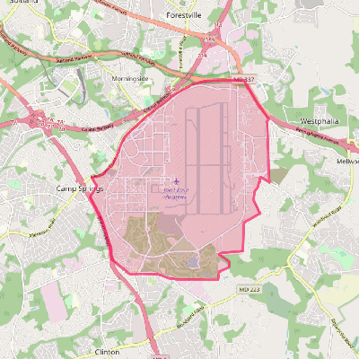 Map of Andrews AFB