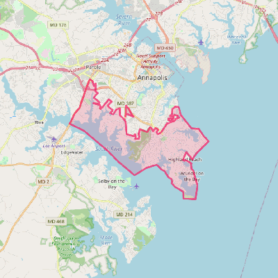 Map of Annapolis Neck