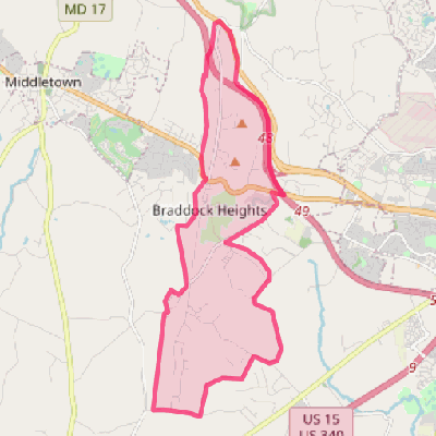 Map of Braddock Heights