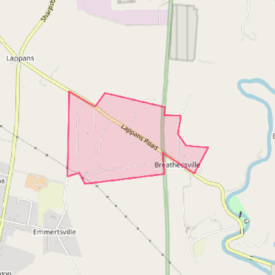 Map of Breathedsville