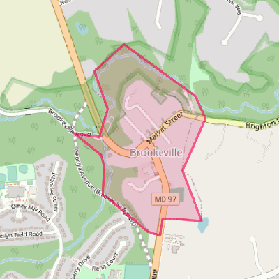 Map of Brookeville