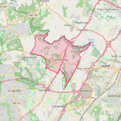 Map of Burtonsville