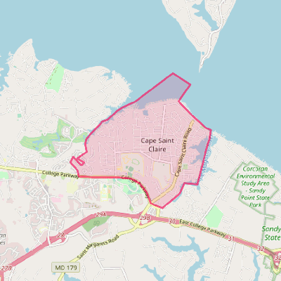 Map of Cape St. Claire