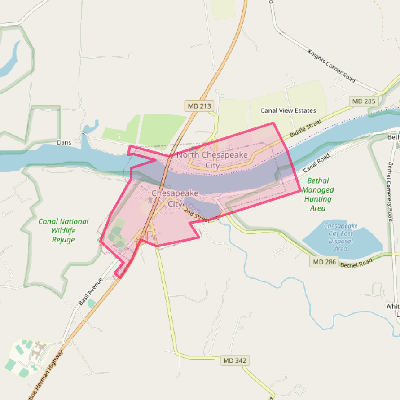 Map of Chesapeake City