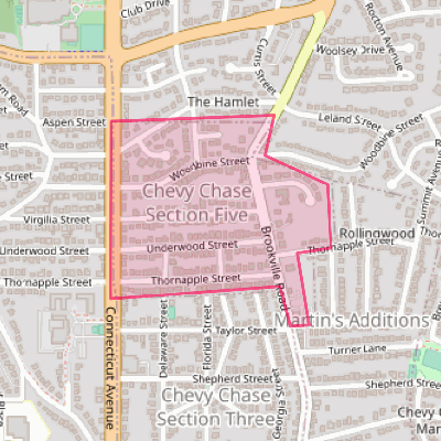 Map of Chevy Chase Section Five