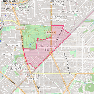 Map of Chevy Chase Village