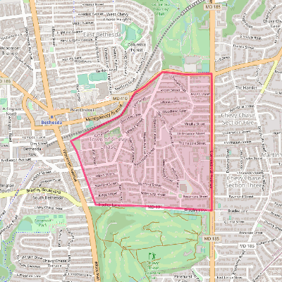 Map of Chevy Chase