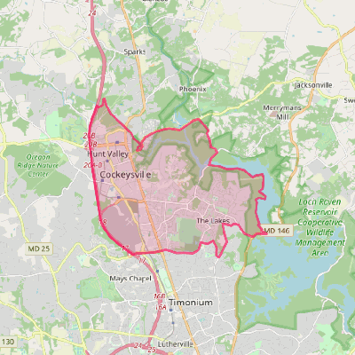 Map of Cockeysville