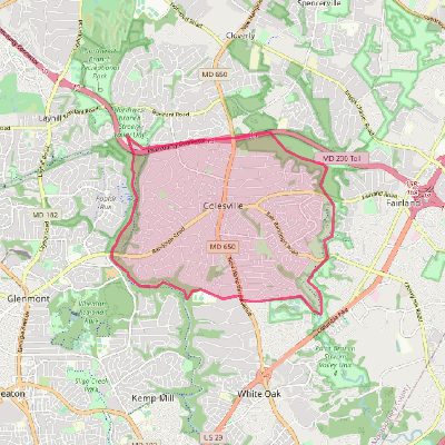 Map of Colesville