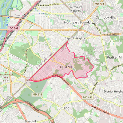 Map of Coral Hills