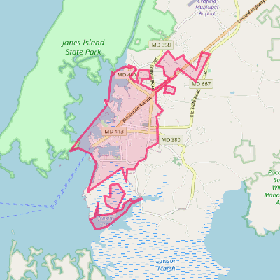 Map of Crisfield