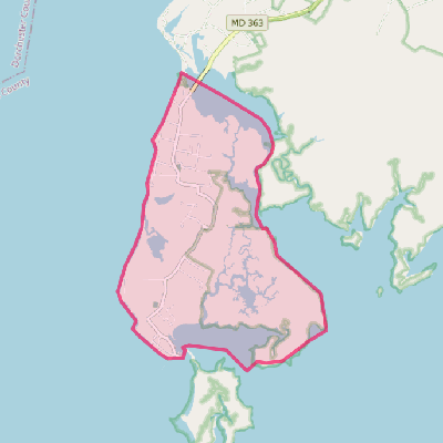 Map of Deal Island