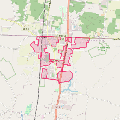 Map of Delmar
