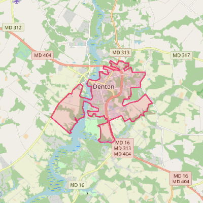 Map of Denton