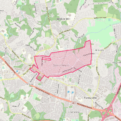 Map of District Heights