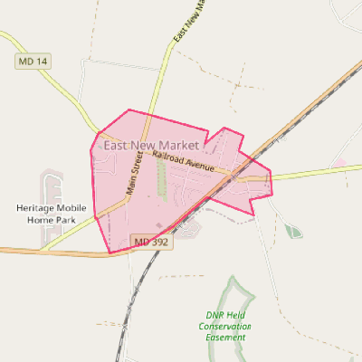 Map of East New Market