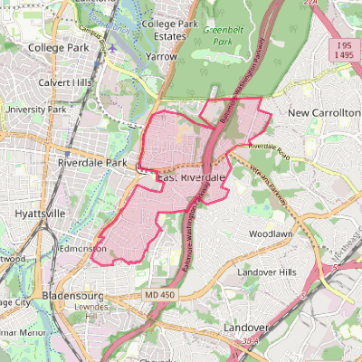 Map of East Riverdale