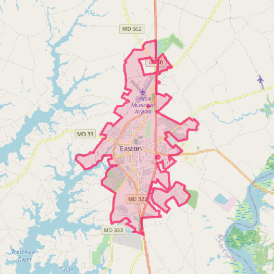 Map of Easton