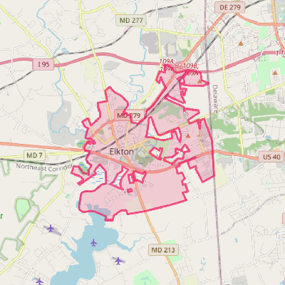 Map of Elkton