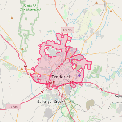 Map of Frederick