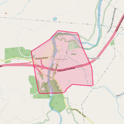 Map of Friendsville