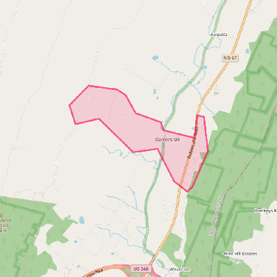 Map of Garretts Mill