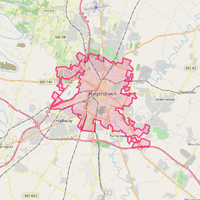 Map of Hagerstown