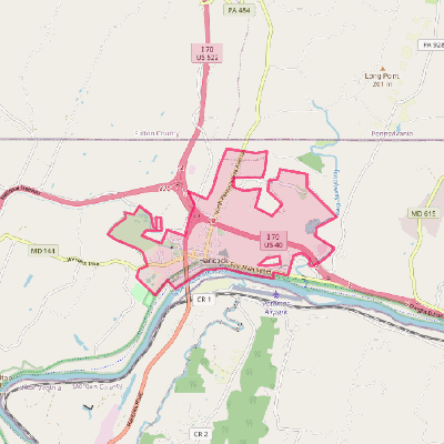 Map of Hancock