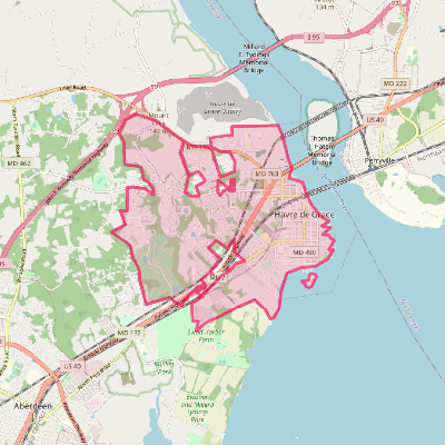 Map of Havre de Grace
