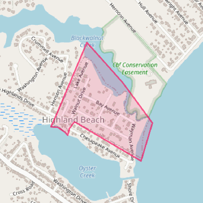 Map of Highland Beach