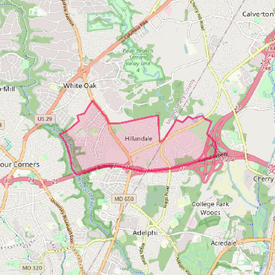 Map of Hillandale