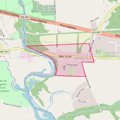 Map of Hillsboro