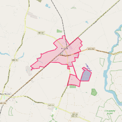 Map of Hurlock