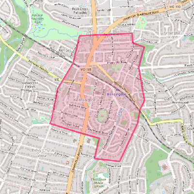 Map of Kensington