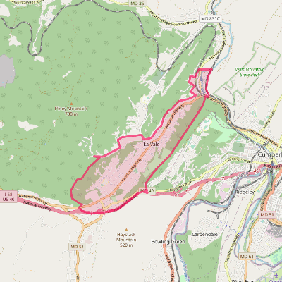 Map of La Vale