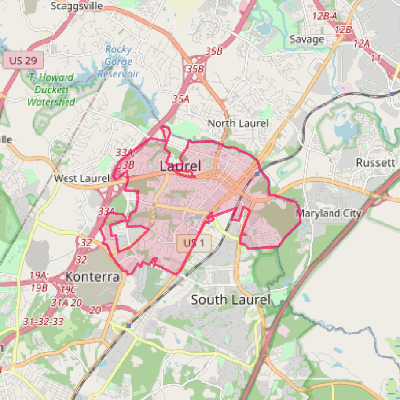 Map of Laurel