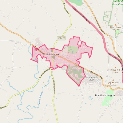 Map of Middletown